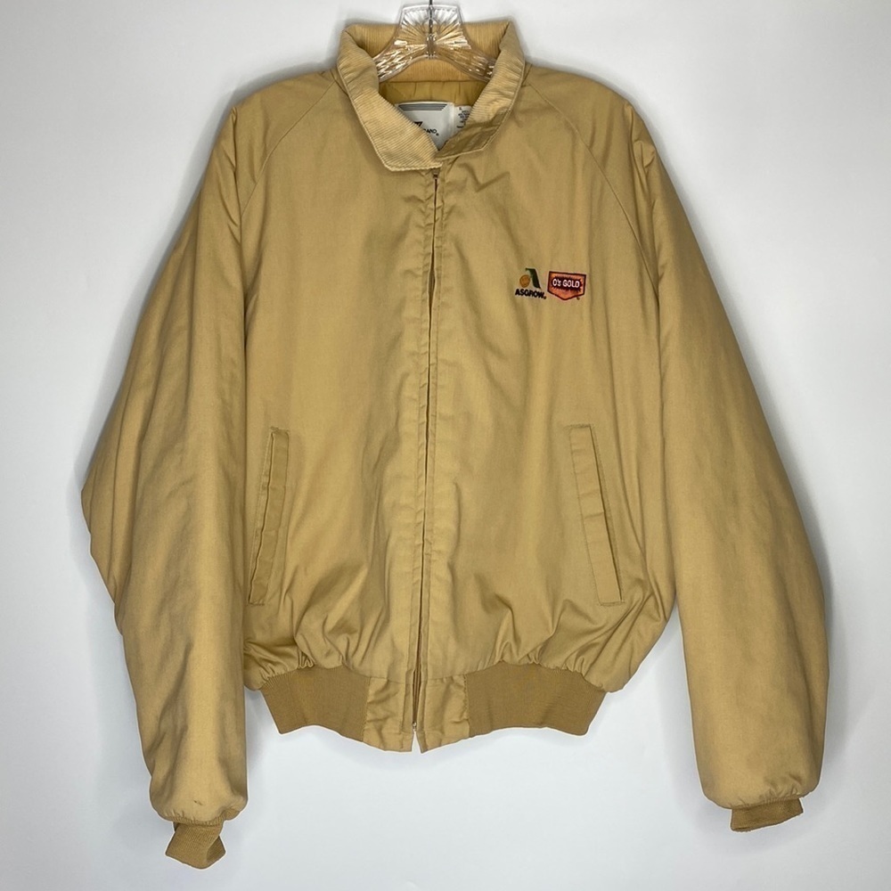 Vintage K-Brand Asgrow O's Gold Brown Jacket XL